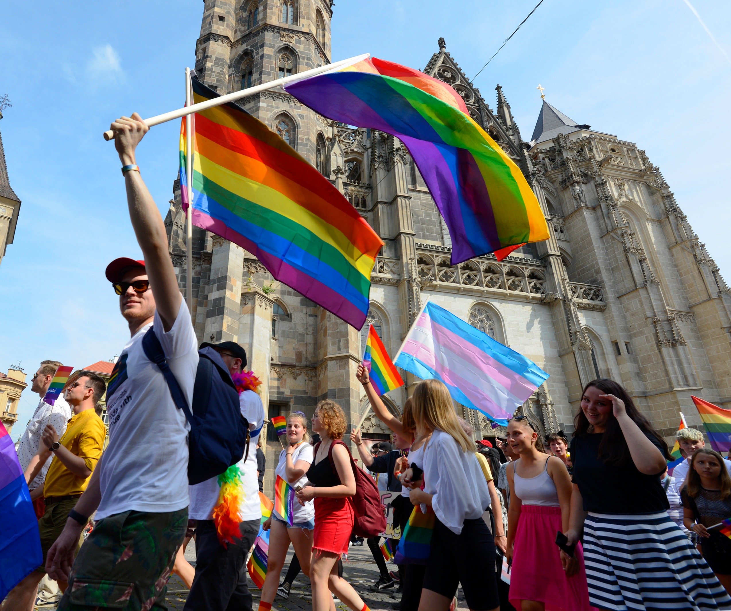 Účastníci pochodu Pride v Košiciach 24. augusta 2019. Foto: TASR/Milan Kapusta (cropped)